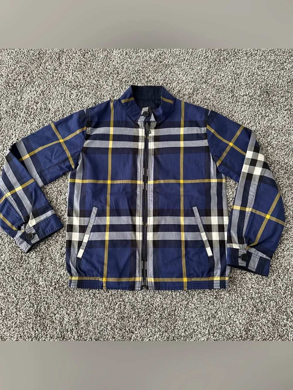 Authentic BURBERRY Boy Bomber Windbreaker Reversible Jacket Kid Youth 9-10 Year